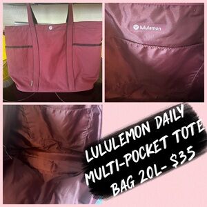 Lululemon Burgundy Interior Pocket Bag